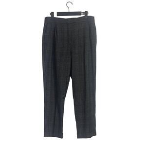 ZARA Basic Collection Straight Straight Leg High Waist Pleated Trouser S Grey
